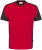 Hakro - T-Shirt Contrast Mikralinar (rot/anthrazit)