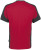 Hakro - T-Shirt Contrast Mikralinar (rot/anthrazit)