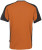 Hakro - T-Shirt Contrast Mikralinar (orange/anthrazit)