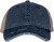 Native Spirit - Unisex eco-friendly ripped effect trucker cap (Washed Navy Blue / Beige)