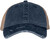 Native Spirit - Umweltfreundliche Unisex Trucker-Cap im zerrissenen Look (Washed Navy Blue / Beige)