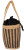 Native Spirit - Eco-friendly striped seagrass basket bag (Striped Seagrass Black / Black Night)