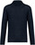 Native Spirit - Eco-friendly men’s long sleeve linen polo shirt (Navy Blue)