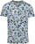 Native Spirit - Men’s eco-friendly tropical print t-shirt (Ivory Floral Blue)