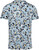 Native Spirit - Men’s eco-friendly tropical print t-shirt (Ivory Floral Blue)