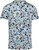 Native Spirit - Men’s eco-friendly tropical print t-shirt (Ivory Floral Blue)
