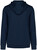 Native Spirit - Umweltfreundliches Unisex-Kapuzensweatshirt aus French Terry mit Reißverschluss (Washed Navy Blue)