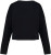 Native Spirit - Eco-friendly ladies' oversize cropped round neck sweatshirt (Black)