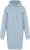 Native Spirit - Eco-friendly ladies' hooded sweatshirt dress (Aquamarine)