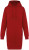 Native Spirit - Eco-friendly ladies' hooded sweatshirt dress (Hibiscus Red)