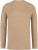 Native Spirit - Eco-friendly men's raw edge collar round neck jumper (Wet Sand)