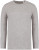 Native Spirit - Eco-friendly men's raw edge collar round neck jumper (Moon Grey Heather)