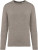 Native Spirit - Eco-friendly men's raw edge collar merino wool round neck jumper (Gravel Heather)