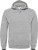 B&C - Sweat ID.003 mit gefütterter Kapuze und Kordelzug (Heather Grey)