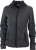 James & Nicholson - Ladies´ Knitted Fleece Hoody (Dark-Melange/Black)