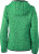 James & Nicholson - Ladies´ Knitted Fleece Hoody (green melange/ ​black)