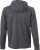 James & Nicholson - Men´s Knitted Fleece Hoody (Dark-Melange/Black)