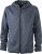 James & Nicholson - Men´s Knitted Fleece Hoody (denim melange/ ​black)