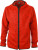 James & Nicholson - Men´s Knitted Fleece Hoody (red melange/ ​black)