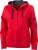 James & Nicholson - Ladies´ Hooded Jacket (Red/Carbon)