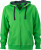 James & Nicholson - Men´s Hooded Jacket (Green/Carbon)