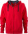 James & Nicholson - Men´s Hooded Jacket (Red/Carbon)
