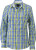 James & Nicholson - Ladies' Checked Blouse (royal/blue-green-white)