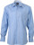 James & Nicholson - Men's Checked Shirt (glacier-blue/white)