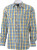 James & Nicholson - Men's Checked Shirt (white/blue-yellow-white)