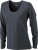 James & Nicholson - Ladies' Stretch Shirt Long-Sleeved (Black)