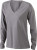 James & Nicholson - Ladies' Stretch V-Shirt Long-Sleeved (Charcoal)