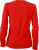 James & Nicholson - Ladies' Stretch V-Shirt Long-Sleeved (Red)