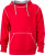 James & Nicholson - Men´s Lifestyle Hoody (Red/Grey Heather)