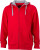 James & Nicholson - Men´s Lifestyle Zip-Hoody (Red/Grey Heather)