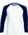 Fruit of the Loom - Long Sleeve Baseball T (White/Deep Navy)