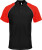 Kariban - Polo Baseball (Black/Light Grey (Solid)/Red)