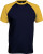 Kariban - Kontrast Baseball T-Shirt (Navy/Yellow)