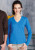 Kariban - Ladies Long Sleeve V-Neck T-Shirt (Dark Grey (solid))