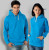 Kariban - Contrast Hooded Sweatshirt (Light Royal Blue/Yellow)