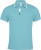 Kariban - Férfi rövid ujjú Polo (Light Turquoise/White/Navy)