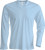 Kariban - Men ́s Long Sleeve V-Neck T-Shirt (Sky Blue)