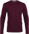 Kariban - Men ́s Long Sleeve V-Neck T-Shirt (Wine)