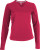 Kariban - Damen Langarm T-Shirt mit V-Ausschnitt (Fuchsia)