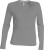 Kariban - Damen Langarm T-Shirt mit V-Ausschnitt (Oxford Grey)