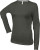 Kariban - Ladies Long Sleeve Crew Neck T-Shirt (Dark Khaki)