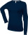 Kariban - Ladies Long Sleeve Crew Neck T-Shirt (Navy)