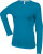 Kariban - Ladies Long Sleeve Crew Neck T-Shirt (Tropical Blue)