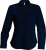 Kariban - Ladies Long Sleeve Easy Care Cotton Poplin Shirt (Navy)