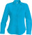 Kariban - Jessica Pflegeleichte Damen Langarm Popline Bluse (Bright Turquoise)