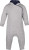 Kariban - Babies Hooded Rompers (Oxford Grey/Navy)